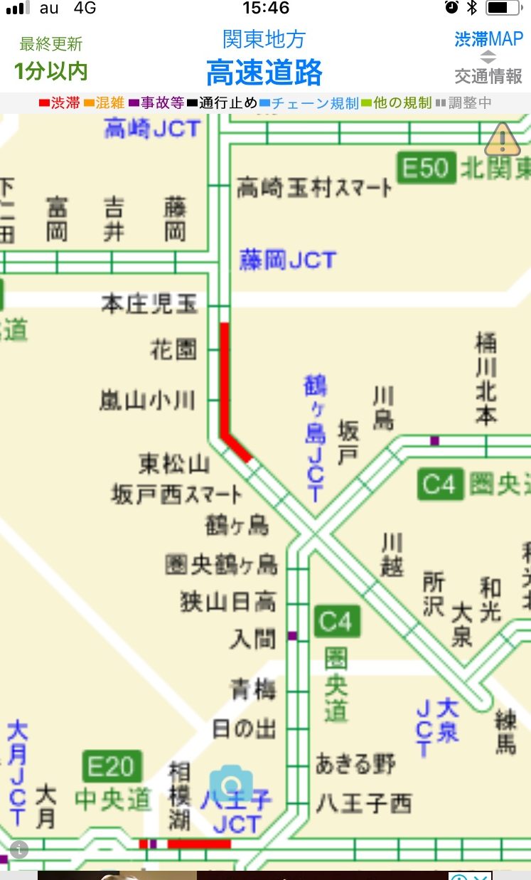 お盆休みの関越自動車道の渋滞を避けつつゴルフ
