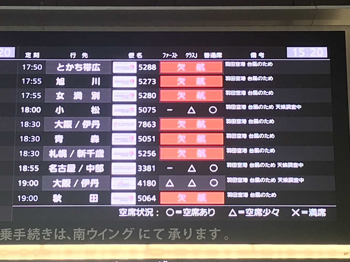到着したのは、ゴルフ道具だけ・・・